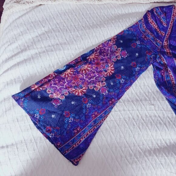 Vintage AEO Boho Bell Sleeved Romper Playsuit Short- XS - Picture 6 of 13